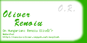 oliver renoiu business card